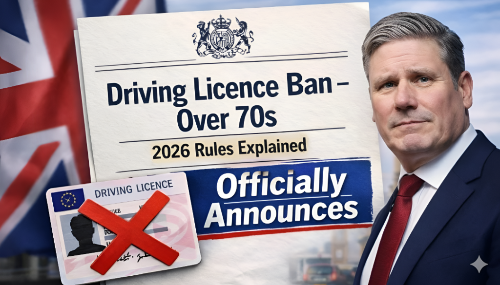 UK driving licence ban for over 70s